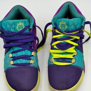 Nike Basketball Shoes Mens 10 FB2239-500 Purple Teal Yellow Multicolor Low Top